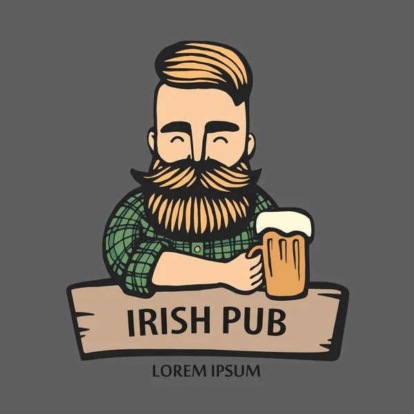 Hand-drawn skull hipster dude with mustache, beard with beer. Man with  glass of alcohol. Vector logo. Sticker, logo, Emblem Stock Vector by  ©art.redbox@gmail.com 250331206