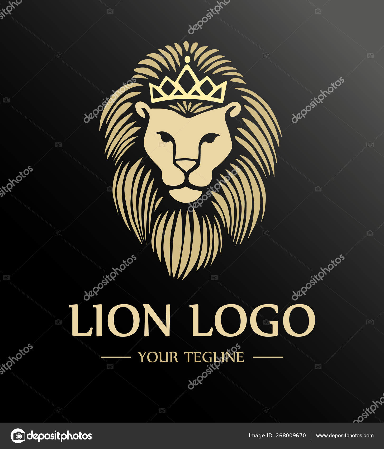 lion head logo brand