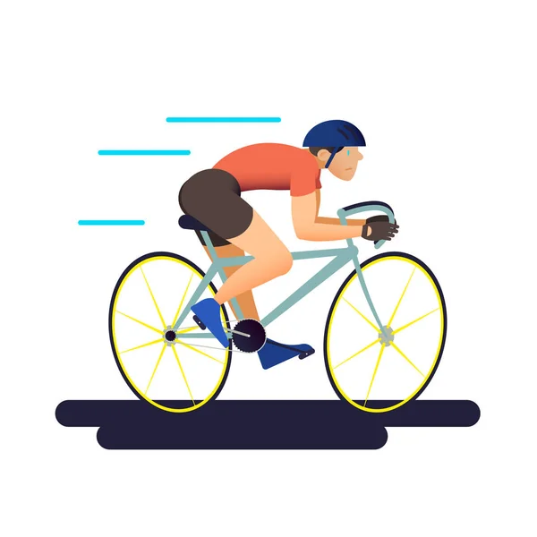Cycliste Sport Cycliste Plat Design Dégradé Peut Être Utilisé Pour — Image vectorielle
