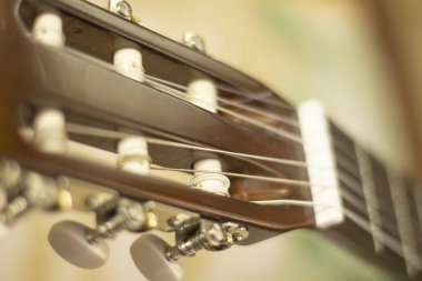 gitar ın boynu bulanık arka plan kadar yakın