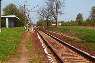 gri bina ile tren istasyonu