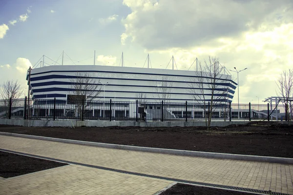 Kaliningrado Abril 2018 Nuevo Estadio Para Copa Del Mundo — Foto de Stock