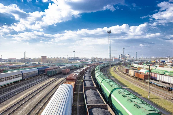 Obwód Kaliningradzki 2019 Rozrządowej Stacji Kolejowej — Zdjęcie stockowe