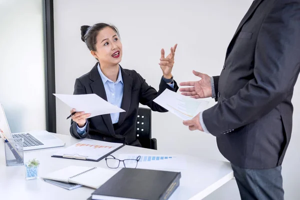 Teamwork Process Business Partners Meeting Discussing New Project Investments Sale — Stock Photo, Image