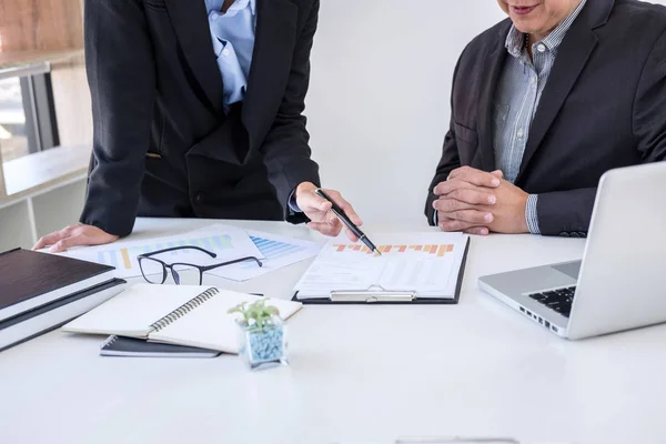 Teamwork Process Business Partners Meeting Discussing New Project Investments Sale — Stock Photo, Image