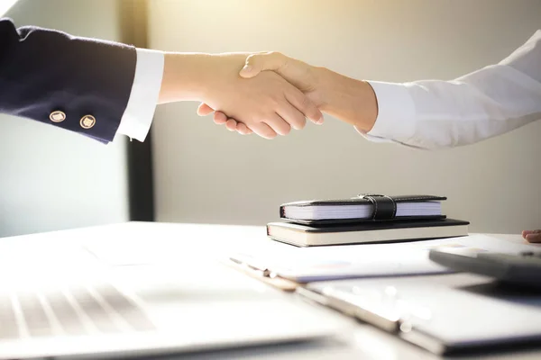 Proceso Trabajo Equipo Imagen Del Saludo Del Equipo Empresarial Gente — Foto de Stock