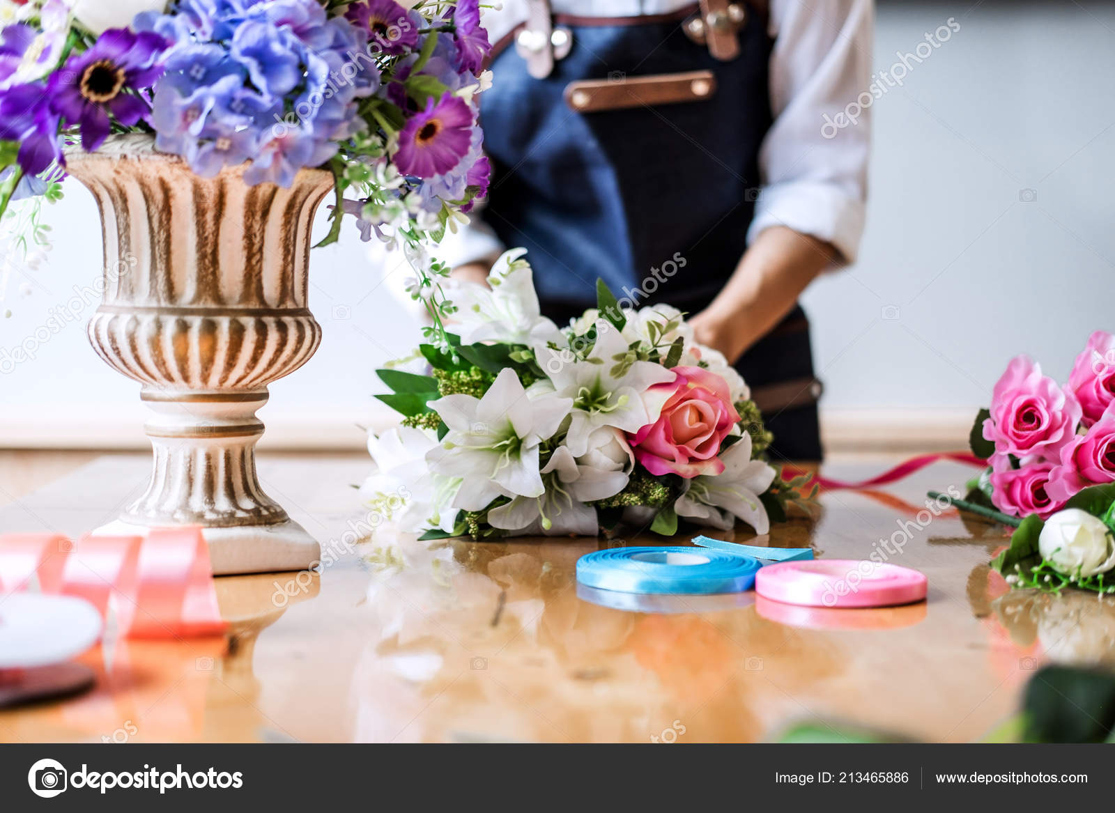 Arrangement Fleurs Artificielles Gilet Décoration Maison