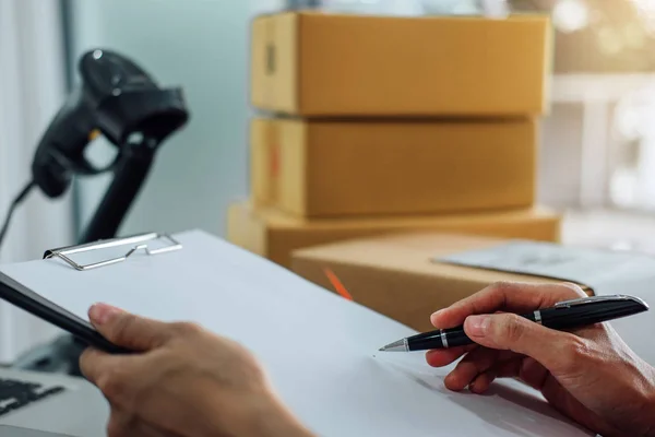 Servizio Consegna Domicilio Mente Servizio Lavoro Ordine Controllo Lavoro Della — Foto Stock