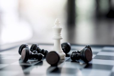Satranç liderlik ve başarı kavramı, satranç strateji kaydetmek bir