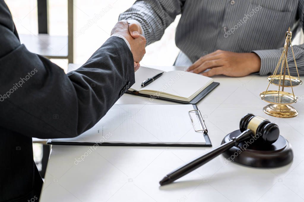 Handshake after good cooperation, Businessman Shaking hands with