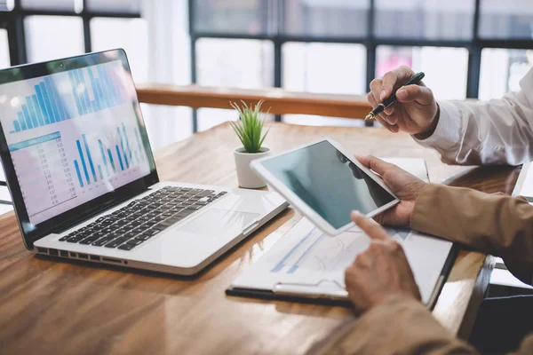 Business team colleague working with new startup project plan an — Stock Photo, Image