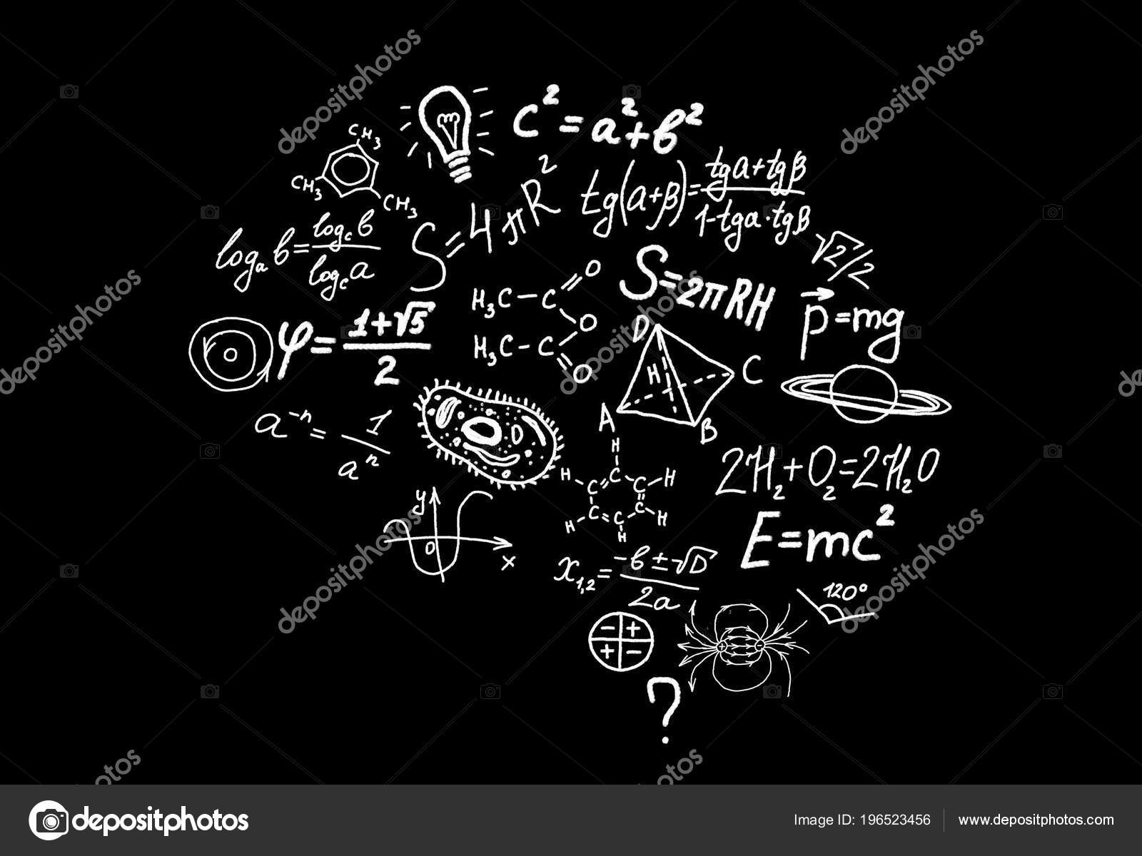 Shape Human Brain Scienctific Symbols Formulas Equations Math Chemistry Biology Stock Photo by ©EllieStark 196523456 Shape Human Brain Scienctific Symbols Formulas Equations Math Chemistry Biology Stock Photo by ©EllieStark 196523456
