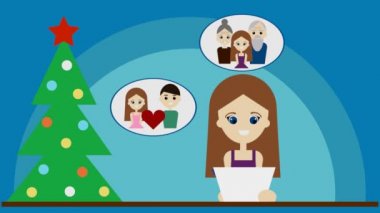 Kadın New Years kararlar 3d resimde yazıyor. Sağlıklı yemek için yıllık söz kavramını oftener aile ziyaret edin, kilo, yoga yapıyor, kan bağışı, sevgi ve hobi bulmak, daha fazla seyahat