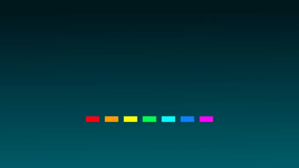 Music Sound Colorful Equalizer Gradient Dark Background Flat Animation Seamless — Stock Video