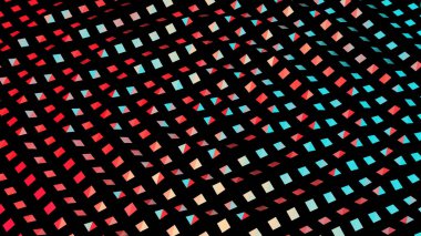 Renkli geometrik arka plan kareler 3d çizim dolu