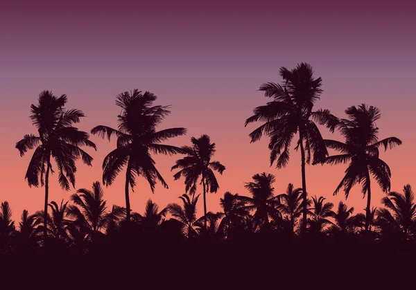 Realistyczne ilustracja Las Palm i szczyty — Wektor stockowy