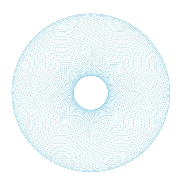 Patrones geométricos abstractos del espirograma aislados sobre fondo blanco. Formas simétricas adecuadas como marca de agua. Adorno circular retorcido redondo y en espiral - vector — Archivo Imágenes Vectoriales