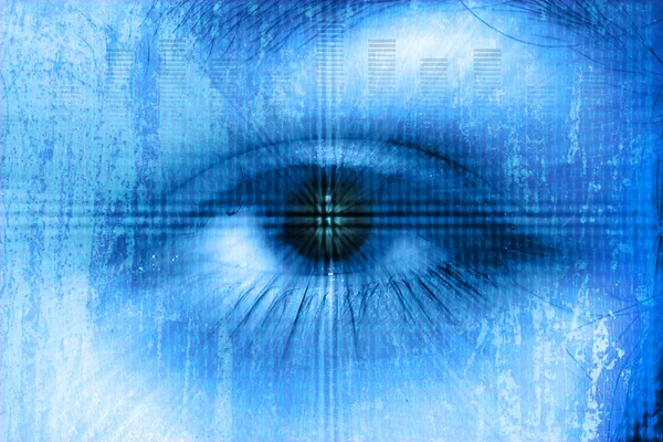 bir dijital kod kirli bir arka plan üzerinde gözle görüntü ile fotoğraf