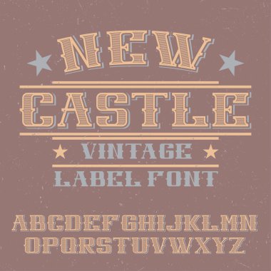 Vintage etiket yazı tipi