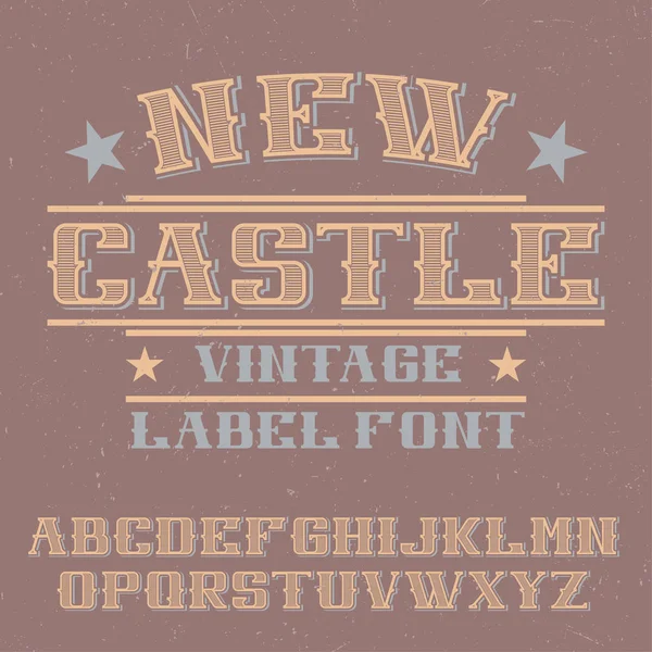 Vintage label typeface — Stock Vector