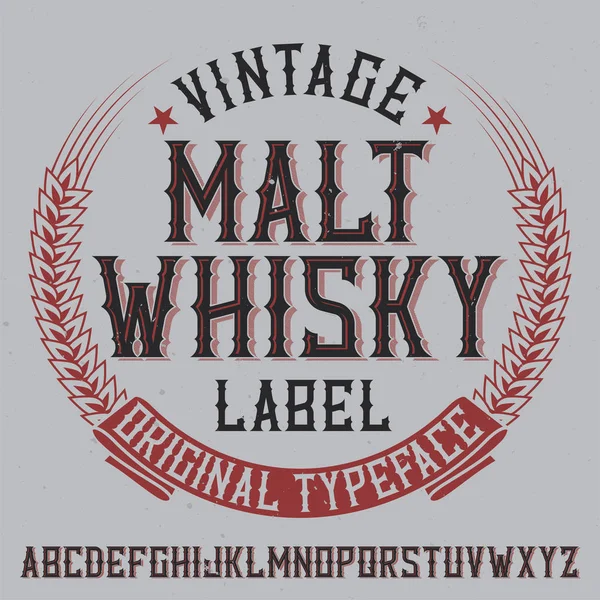 Tipo de letra Vintage label — Vector de stock