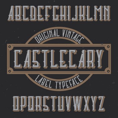 Vintage etiket yazı tipi