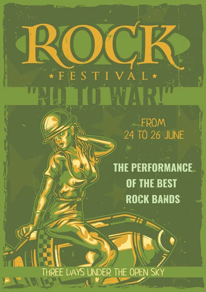 Rock fest affisch design — Stock vektor