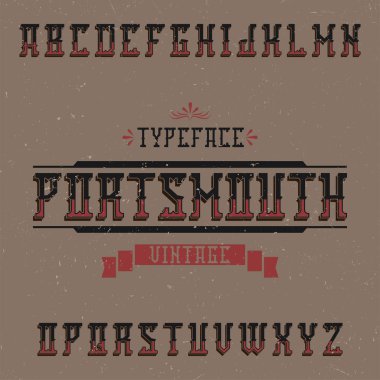 Vintage etiket yazı tipi