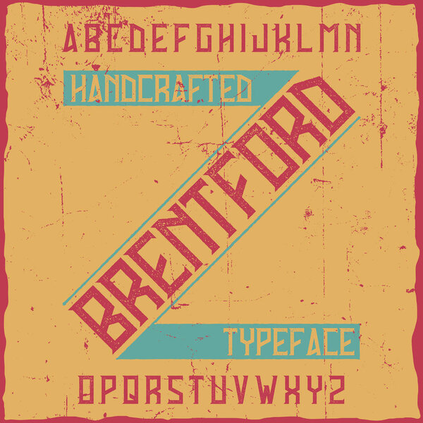 Vintage label typeface