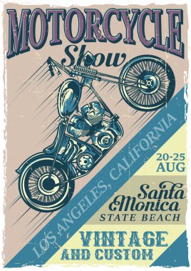 Motosiklet Tema VINTAGE poster