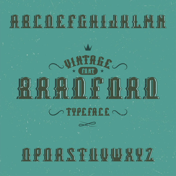 Vintage label typeface