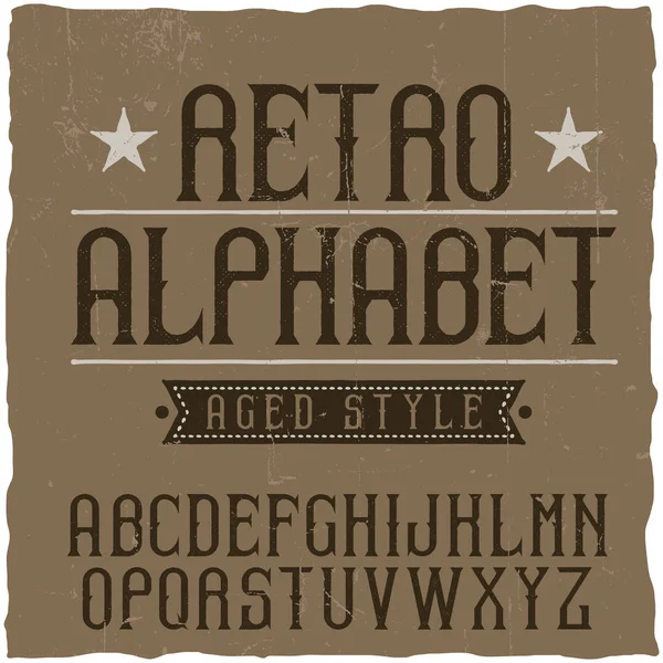 Tipo de letra Vintage label — Vector de stock