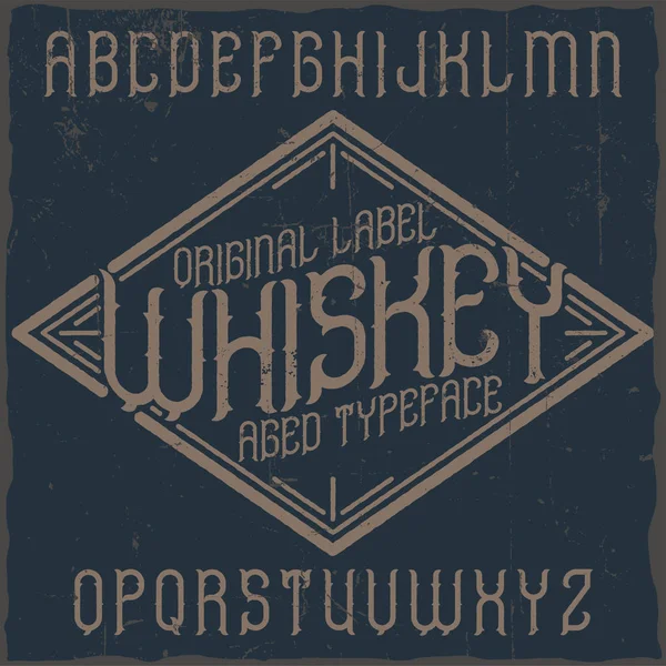 Tipo de letra Vintage label named — Vector de stock