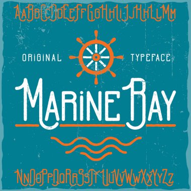 Vintage etiket yazı tipi