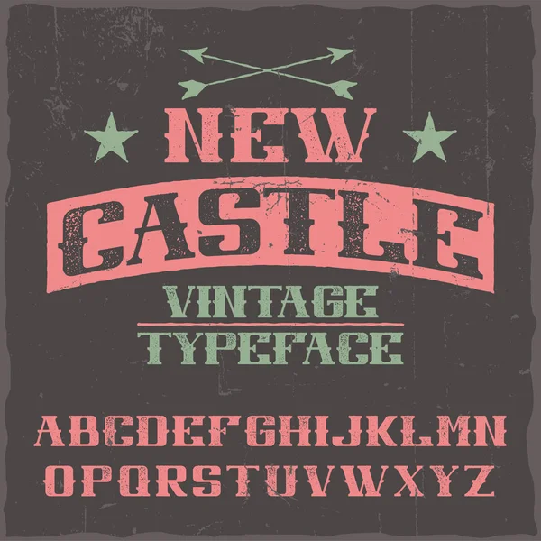 Vintage label typeface — Stock Vector