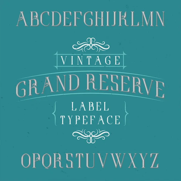 Tipo de letra Vintage label — Vector de stock