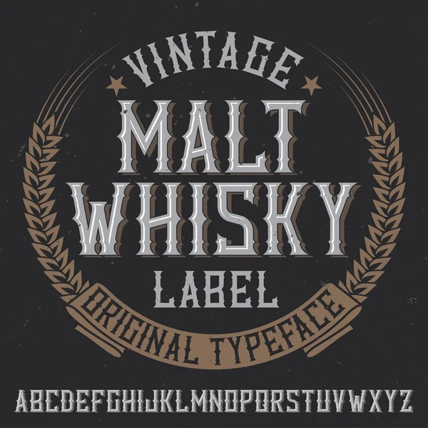 Tipo de letra Vintage label — Vector de stock