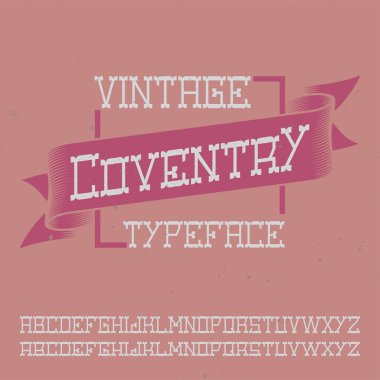 Vintage etiket yazı tipi