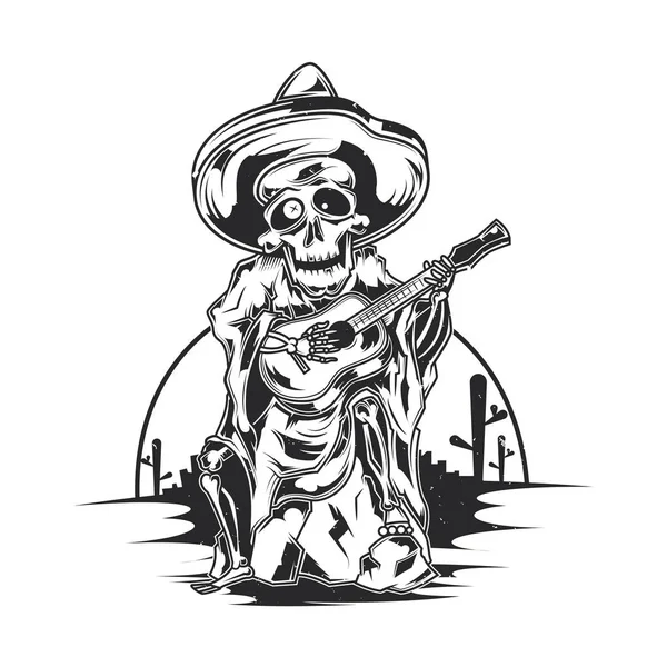 Illustratie van Mexicaanse muzikant — Stockvector