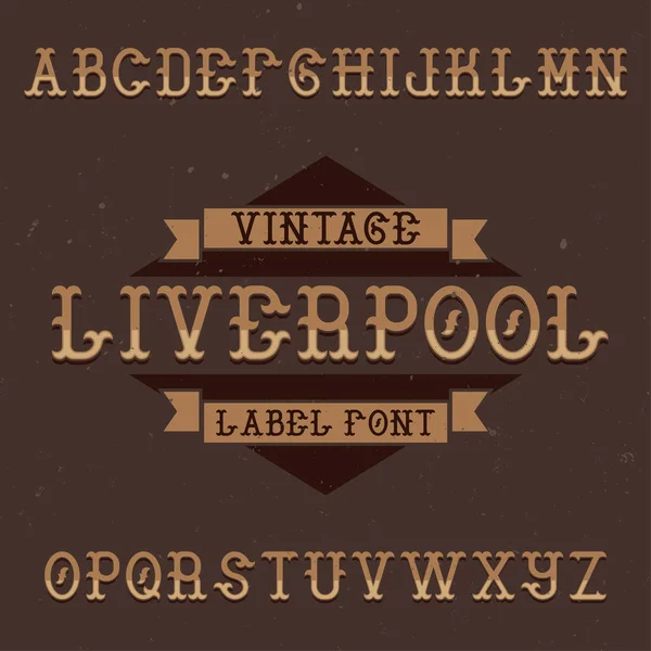 Tipo de letra Vintage label — Vector de stock