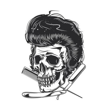 Kıllı kafatası çizimi