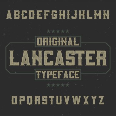 Vintage etiket yazı tipi