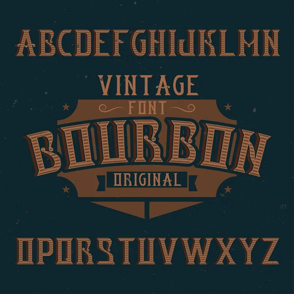 Vintage label typeface — Stock Vector