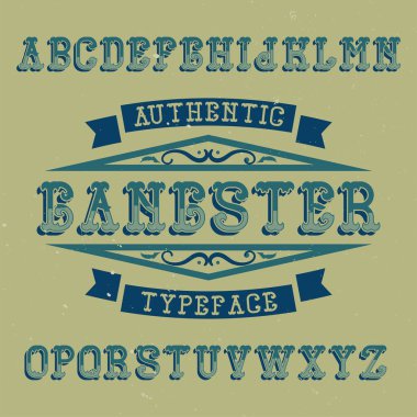 Gangster adlı vintage etiket yazı tipi.