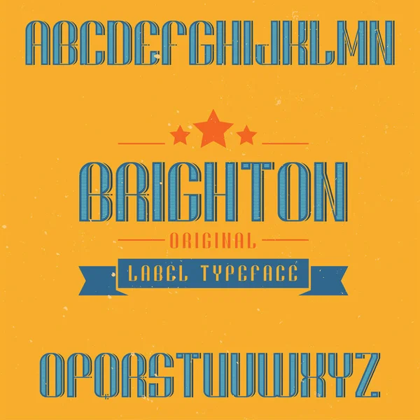 Évjárat címke betűtípus nevű Brighton. — Stock Vector