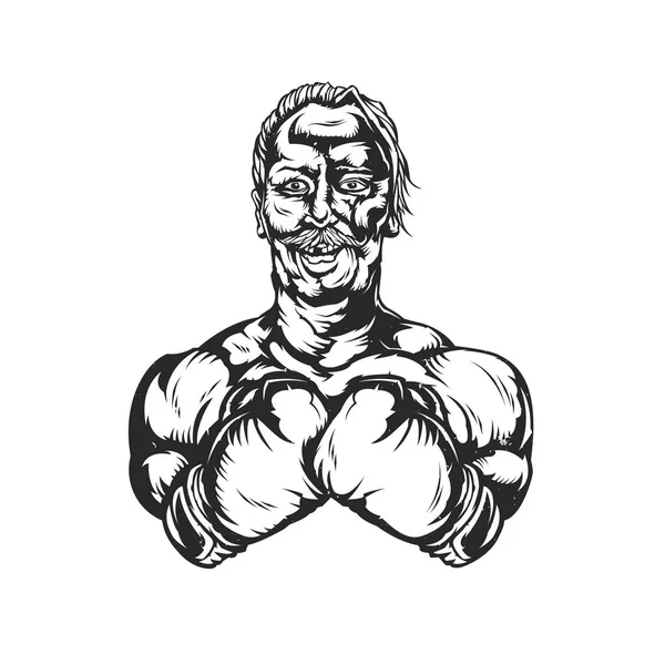 Izolované ilustrace bruiced boxer — Stockový vektor