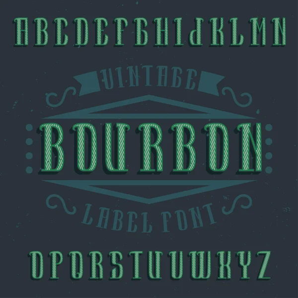 Type d'étiquette vintage nommé Bourbon . — Image vectorielle