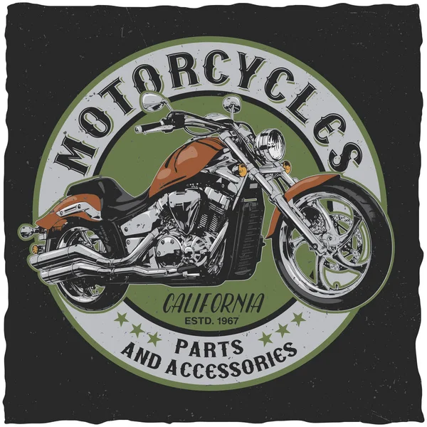 Cartel de motocicletas de California — Archivo Imágenes Vectoriales