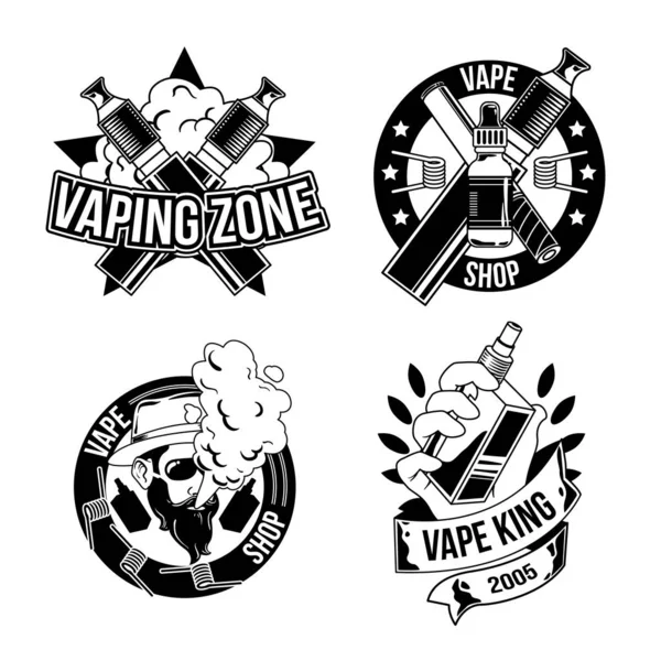 Emblemas de vapor vintage, etiquetas, insignias, logotipos — Archivo Imágenes Vectoriales