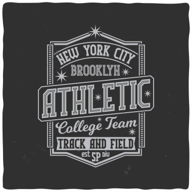 Kompozisyon yazı ile vintage etiket tasarımı